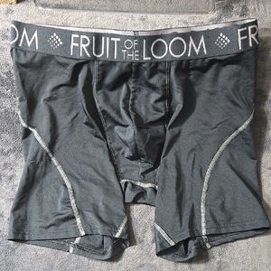 Fruit of the Loom Men's Black Boxer Briefs